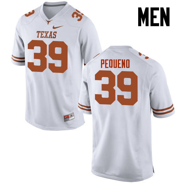 Men #39 Edward Pequeno Texas Longhorns College Football Jerseys-White